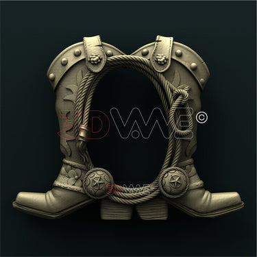 COWBOY PICTURE FRAME 3D STL 3DWave